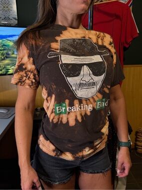 Breaking Bad Walter White Bleach Spiral Tiedye Graphic Tee